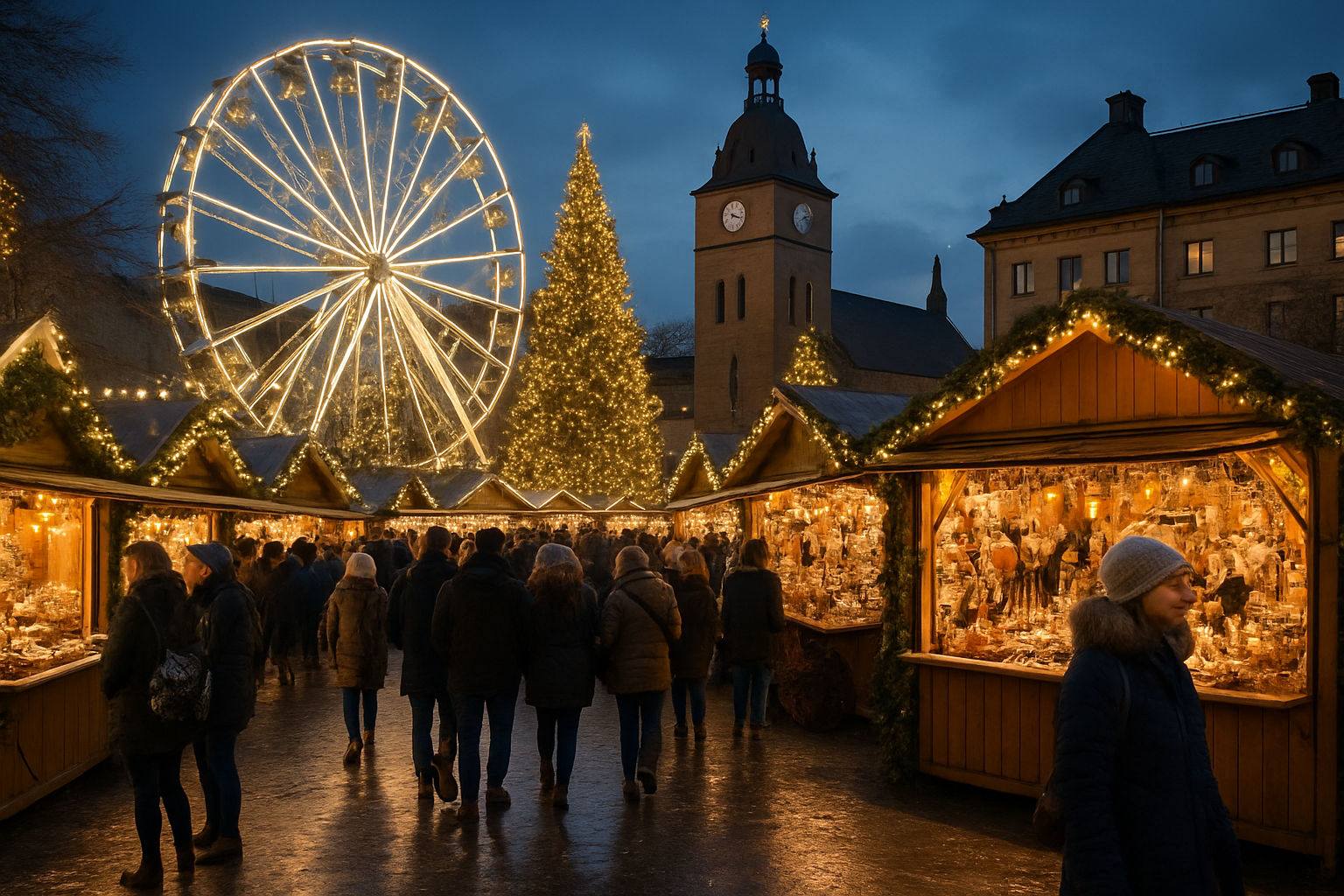 julemarked i oslo - Illustration