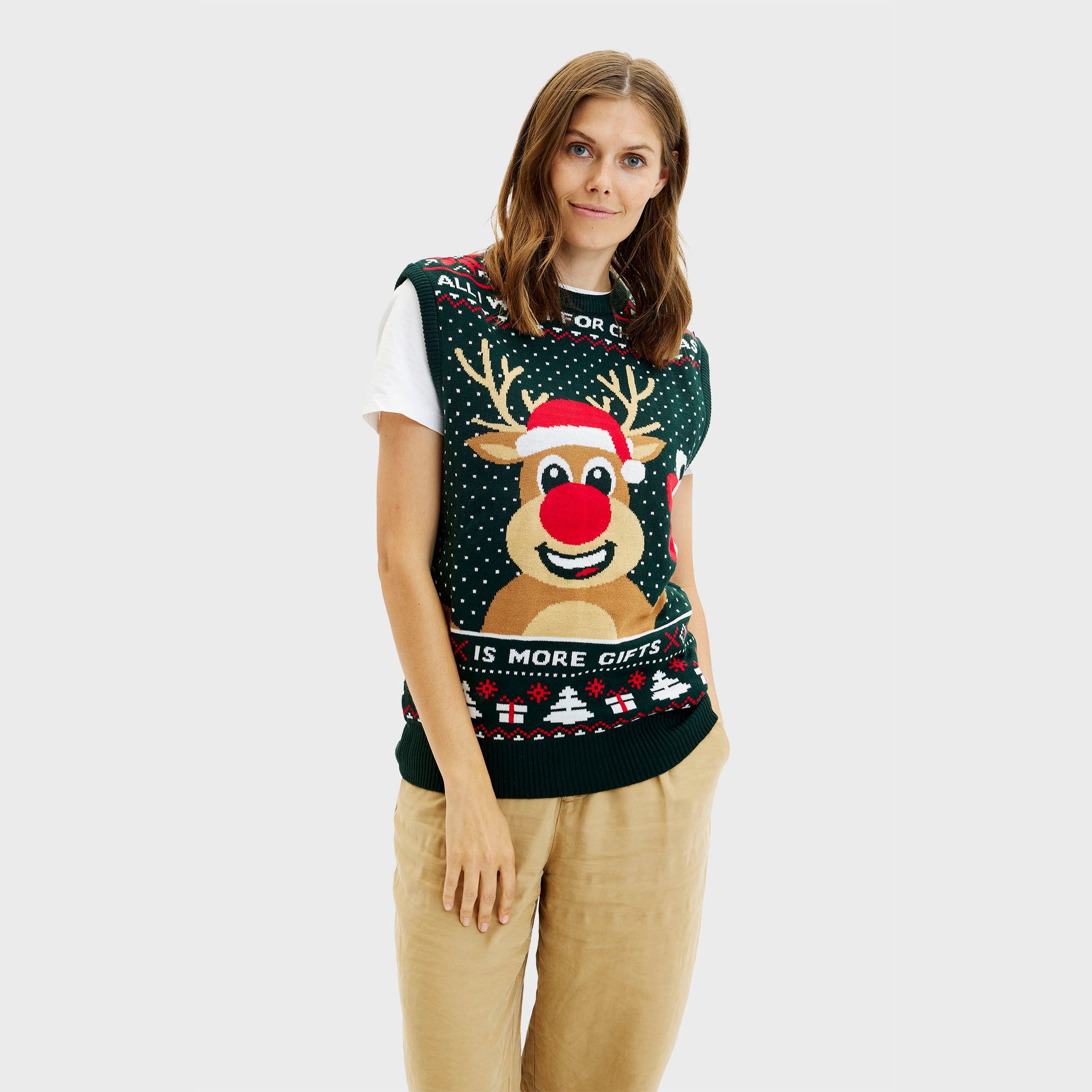 Rudolphs Christmas Vest - Dame