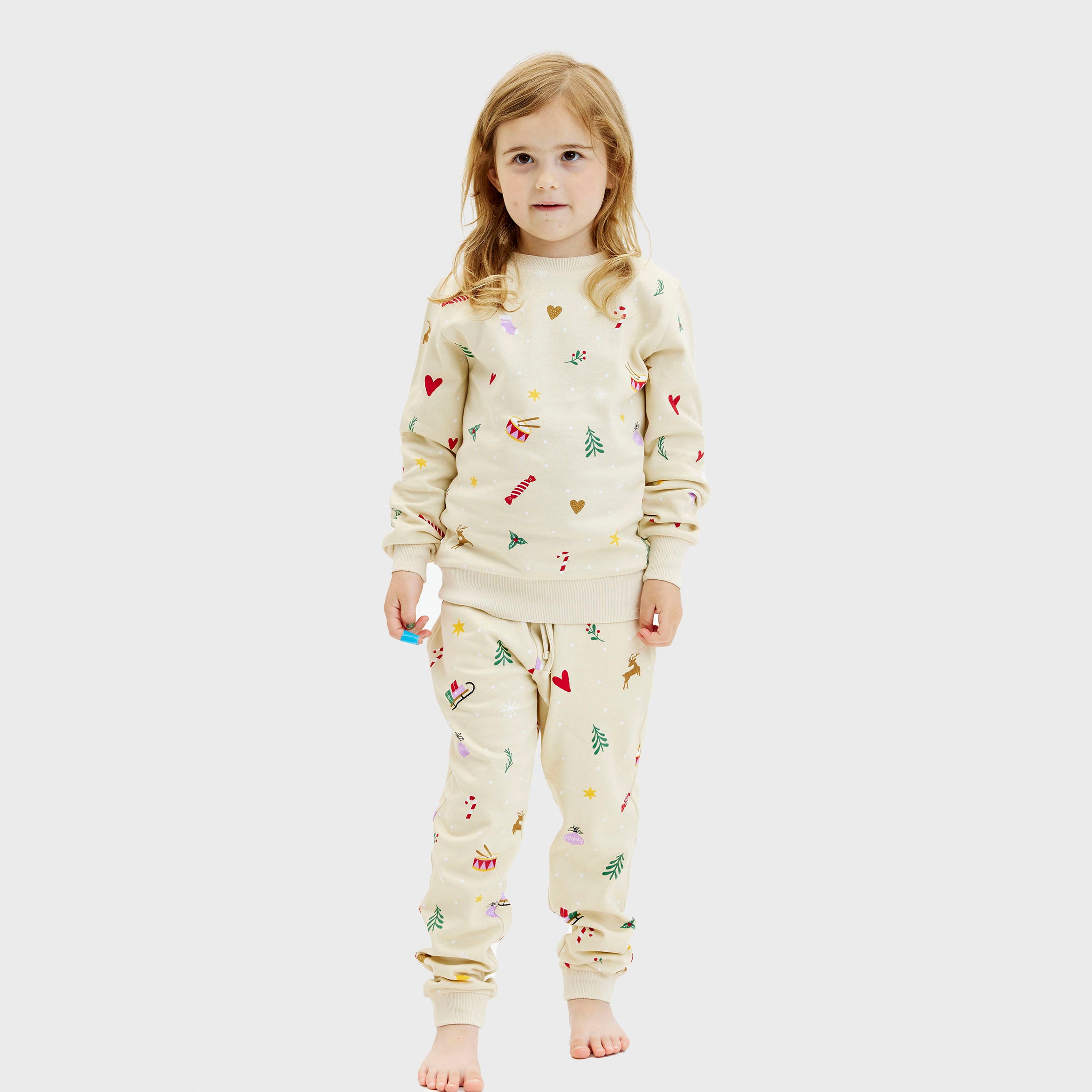 Jule sweatset beige - Barn.