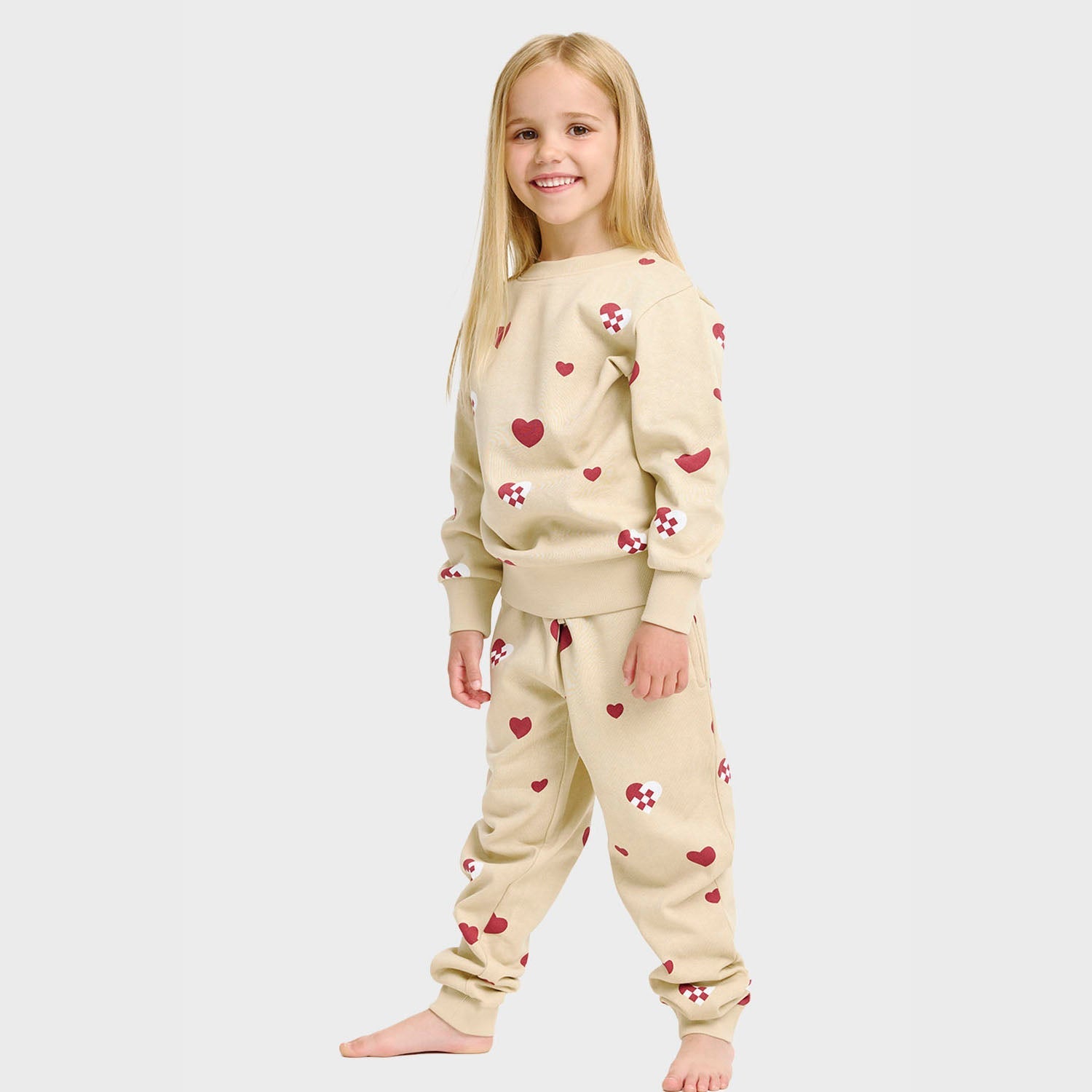 Julehjerte sweatset – Barn