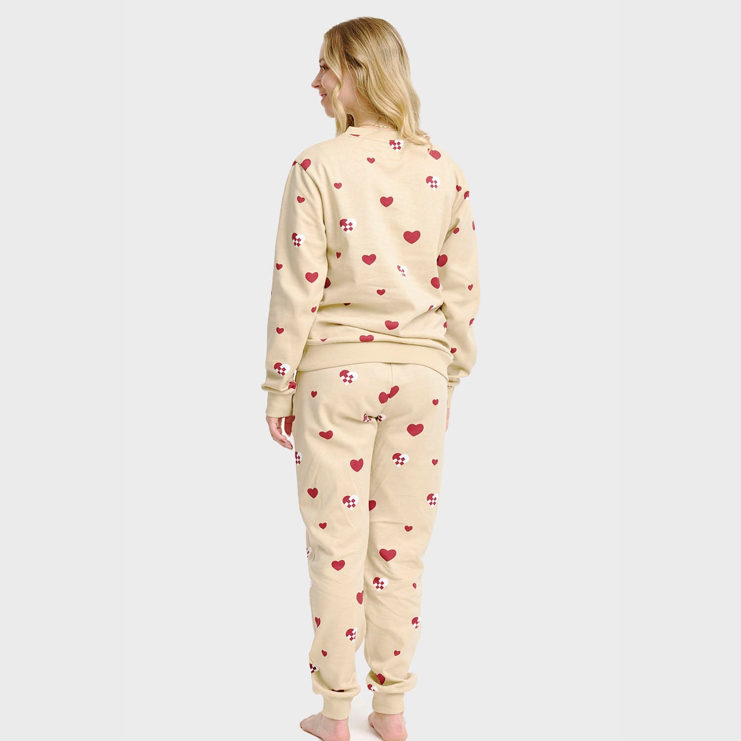 Julehjerte sweatset – Dame