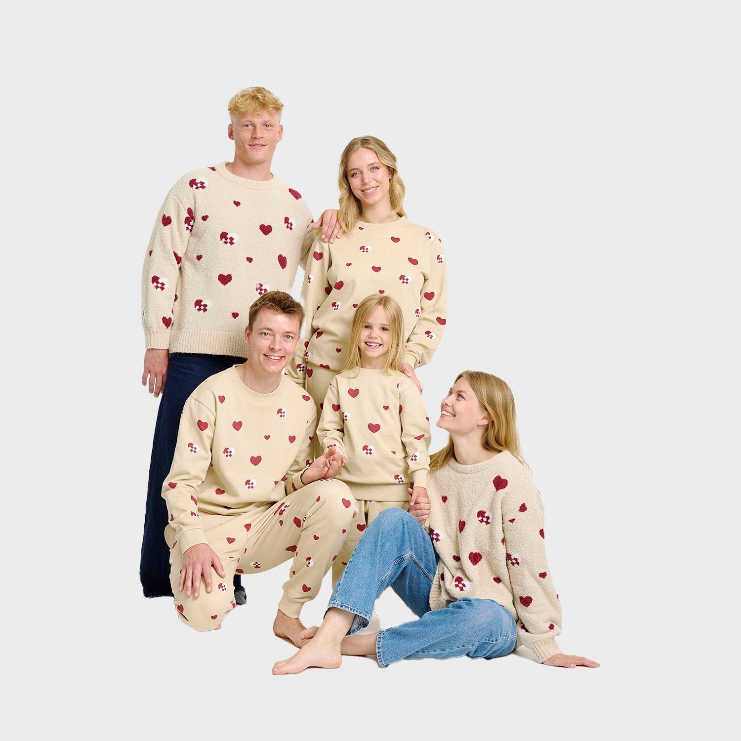 Julehjerte sweatset – Herre