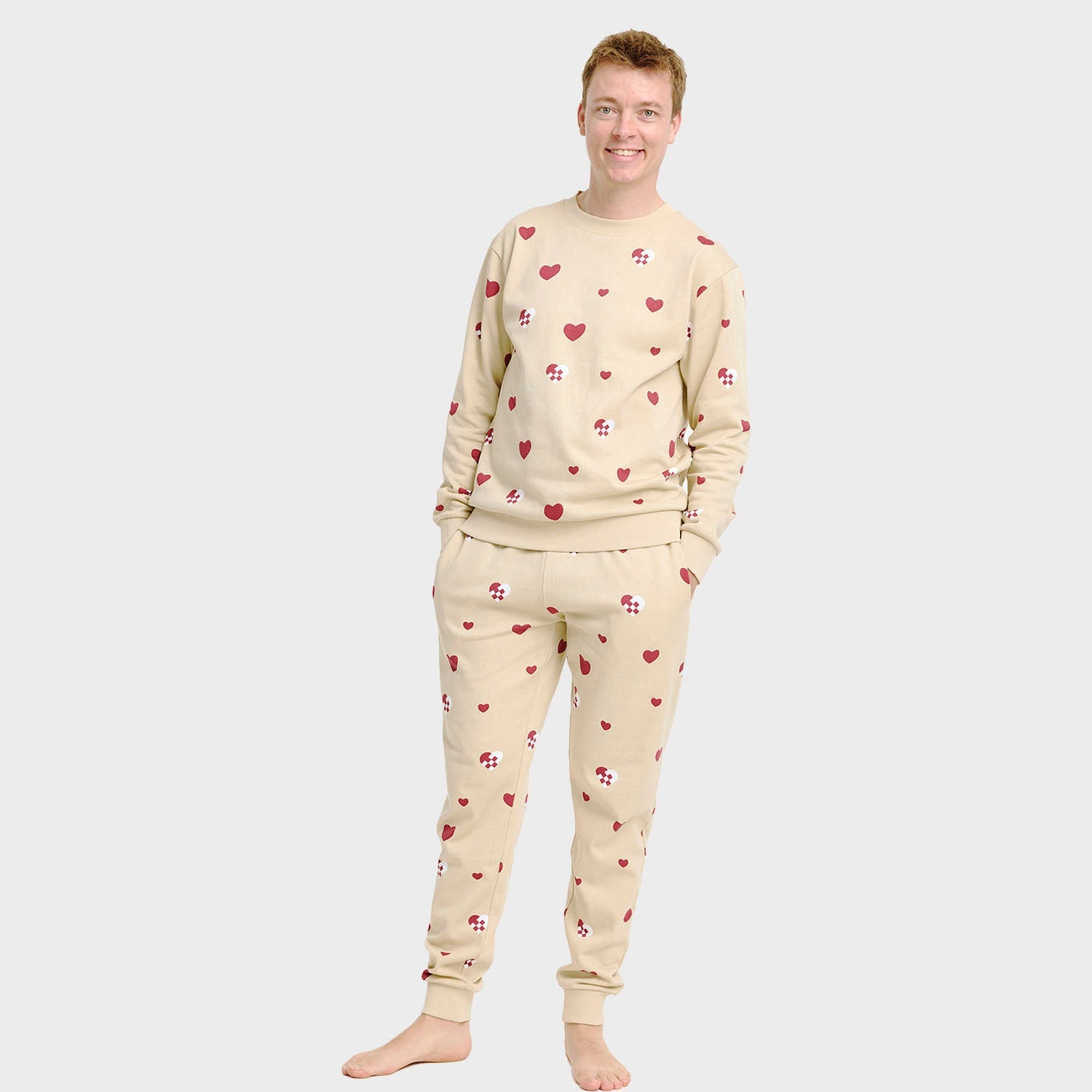 Julehjerte sweatset – Herre