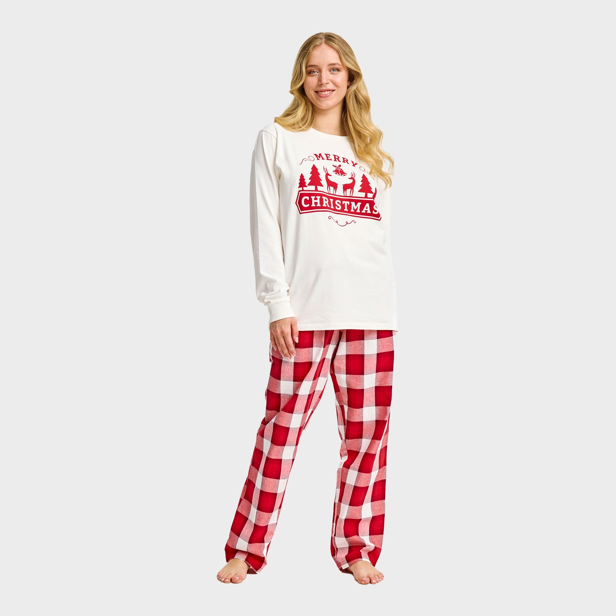 Merry Christmas Flanell-Pysj - Dame