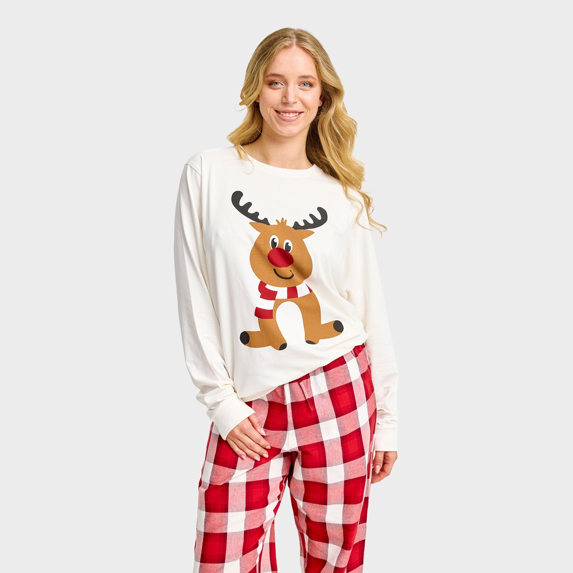 Reinsdyrets Flanell-Julepysj - Dame