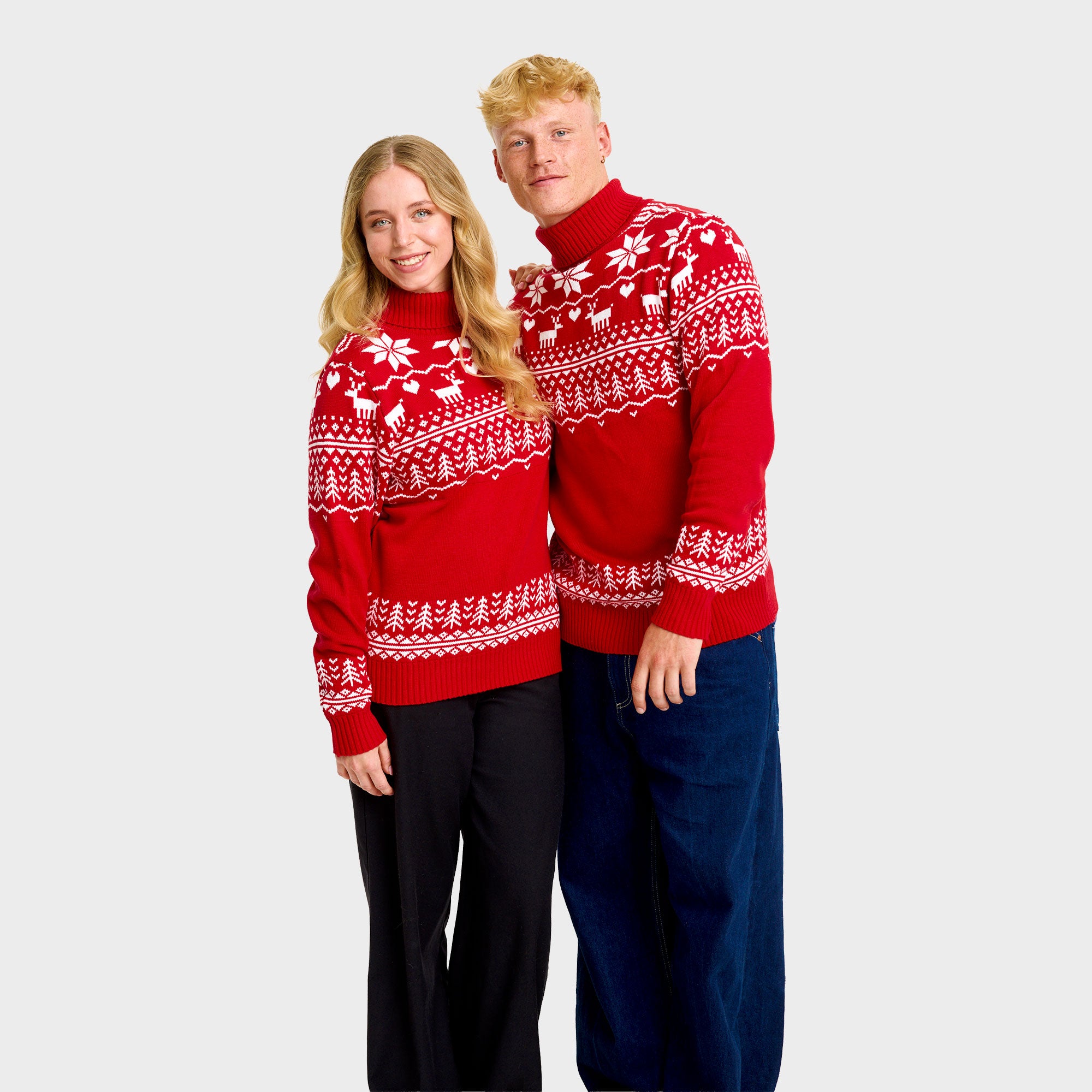The greenlandish red turtleneck - Herre.
