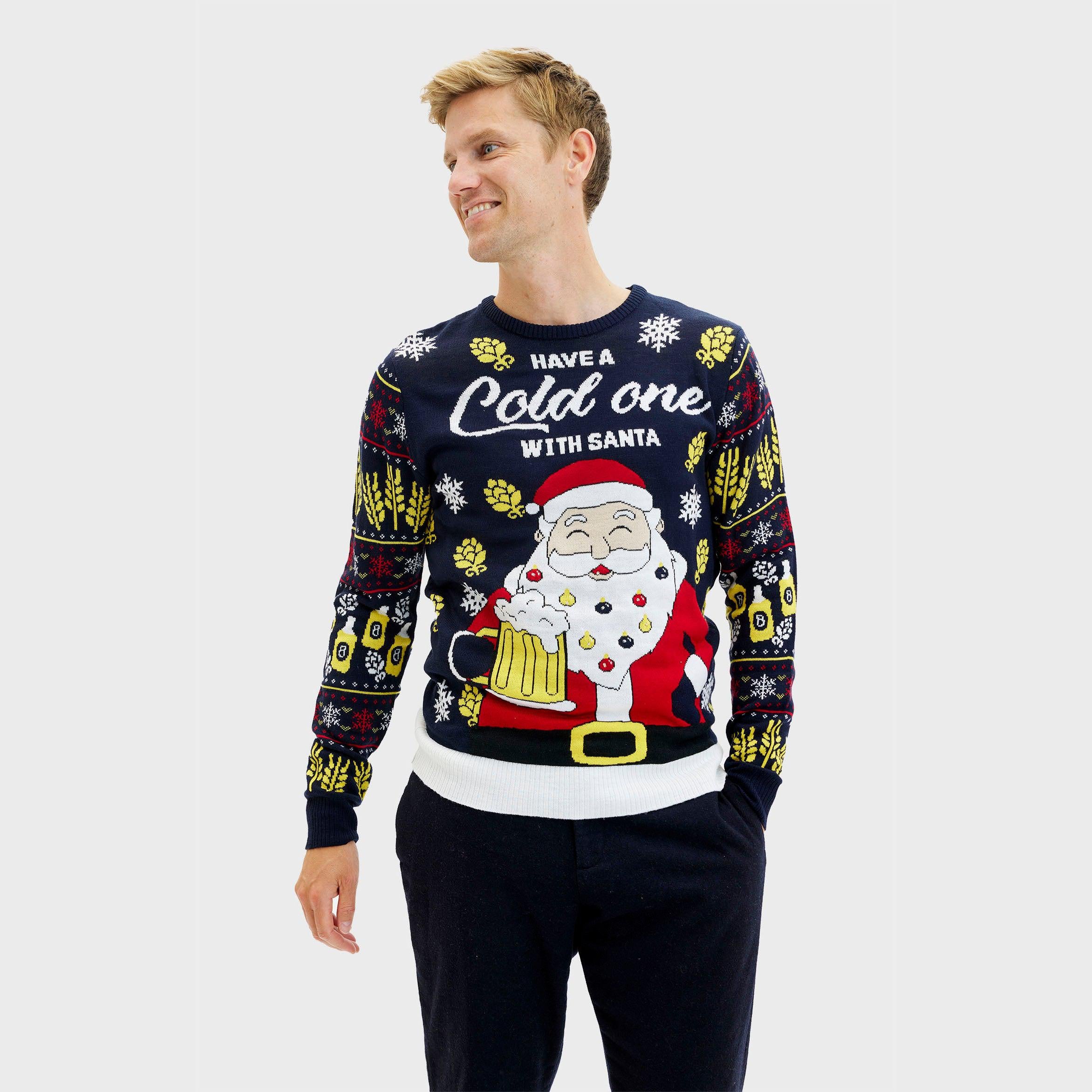 Have A Cold One With Santa Julegenser - Herre