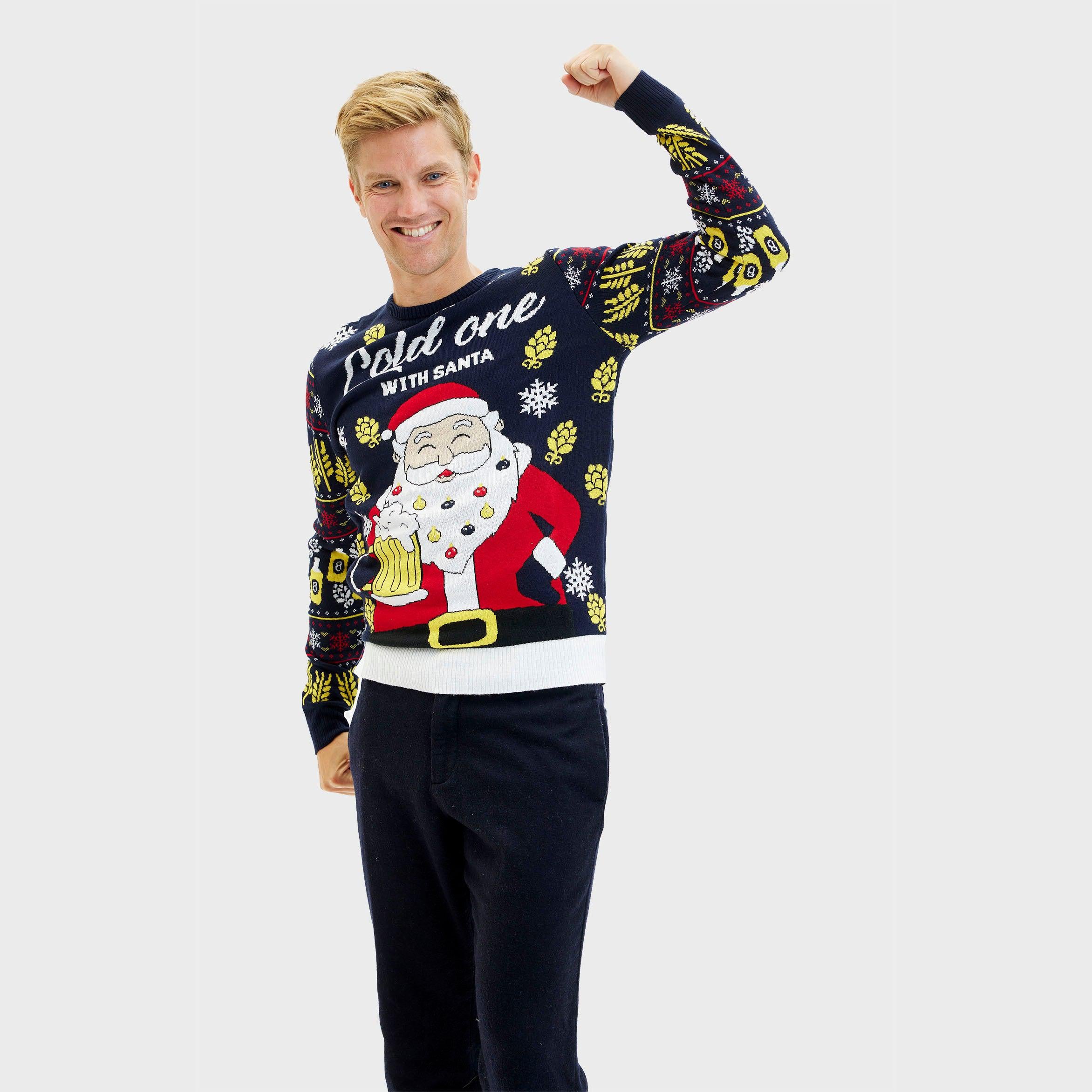 Have A Cold One With Santa Julegenser - Herre