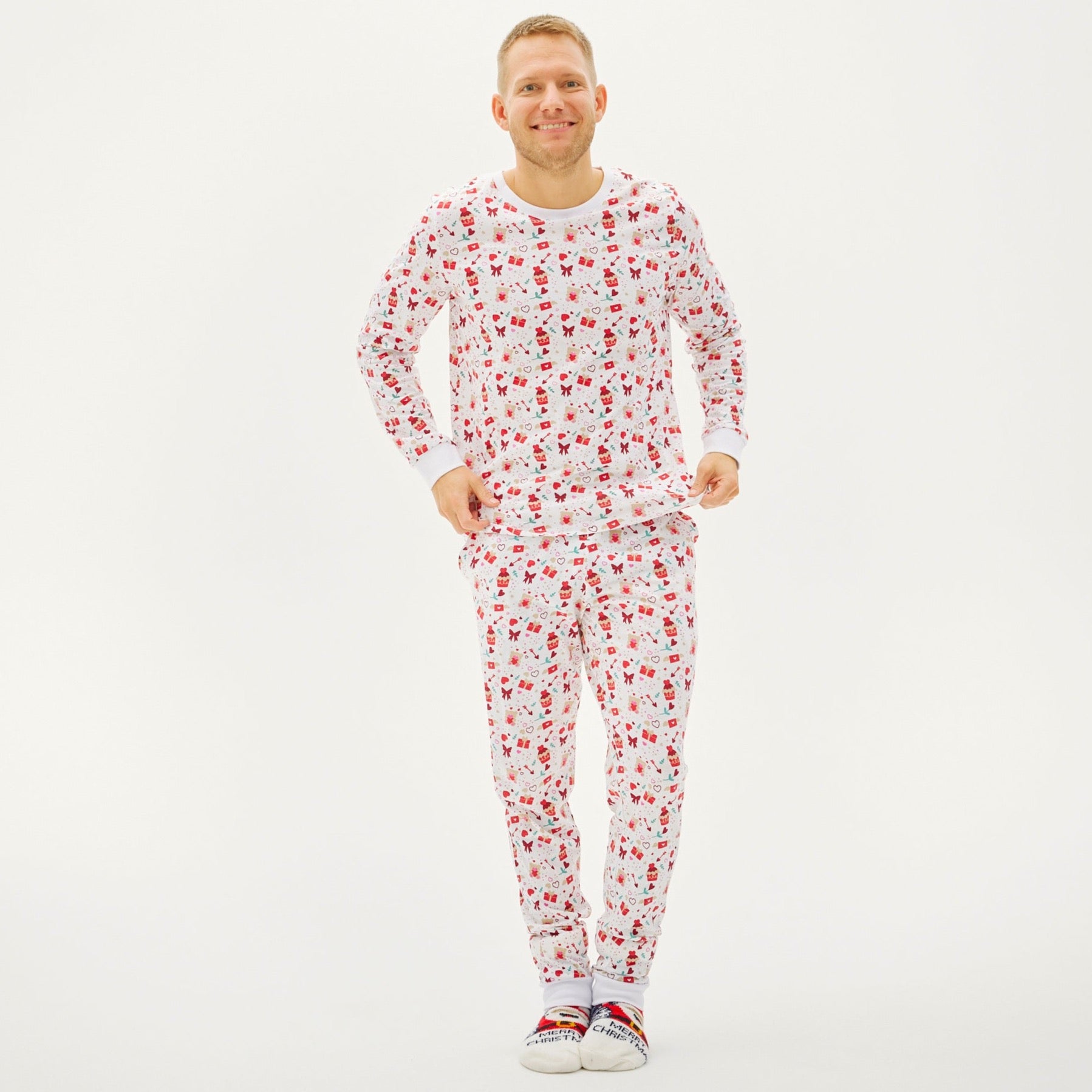 Valentines Pysj Hvitt - Herre.