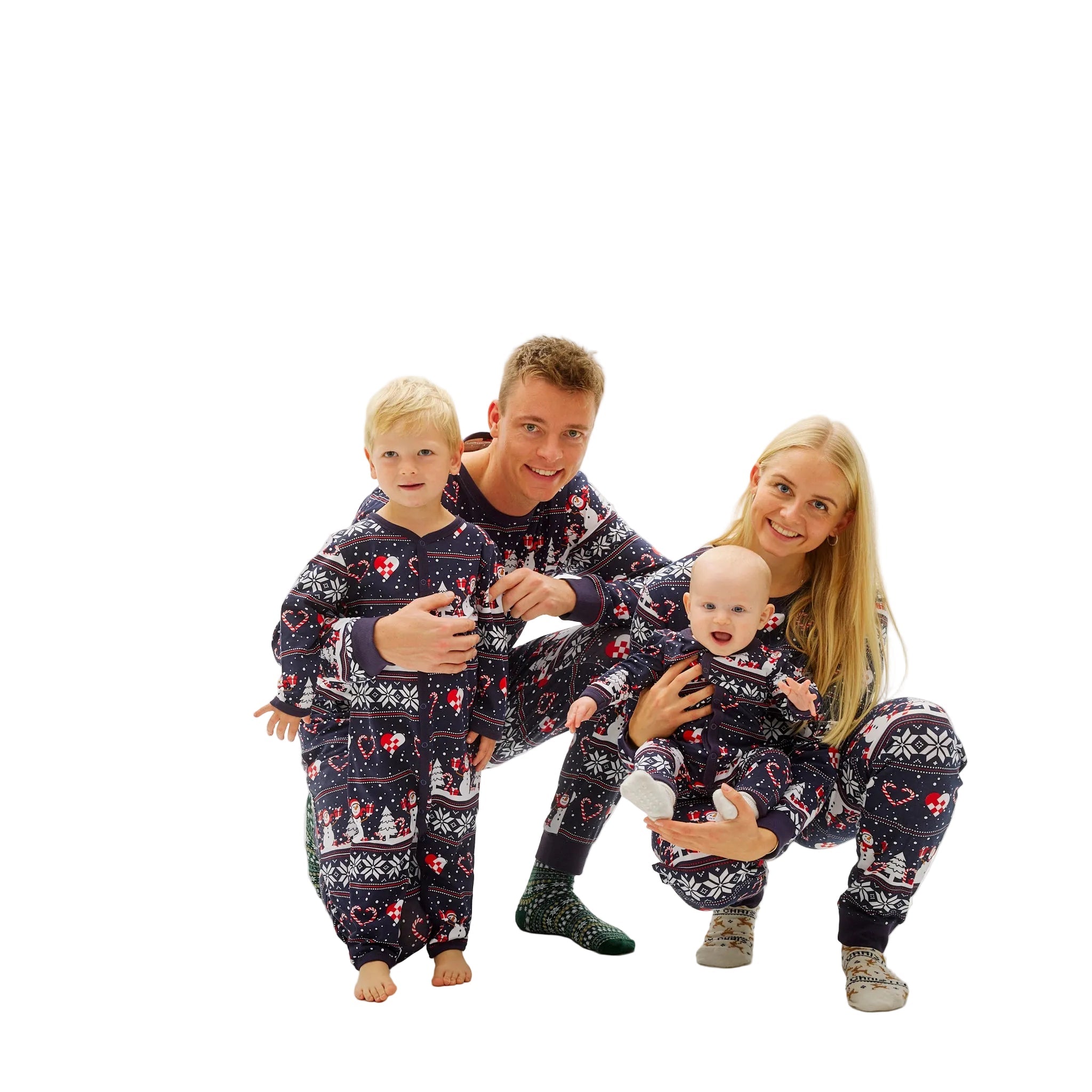 Christmas Heart jumpsuit navy til baby