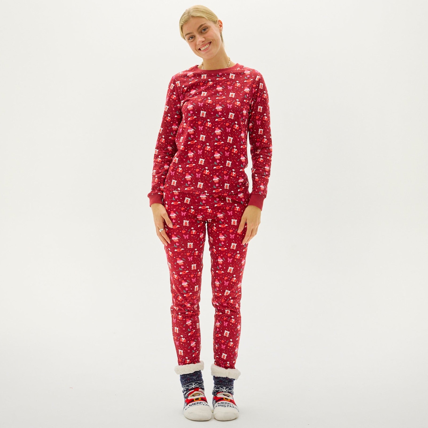 Valentines Pysj Rød - Dame.