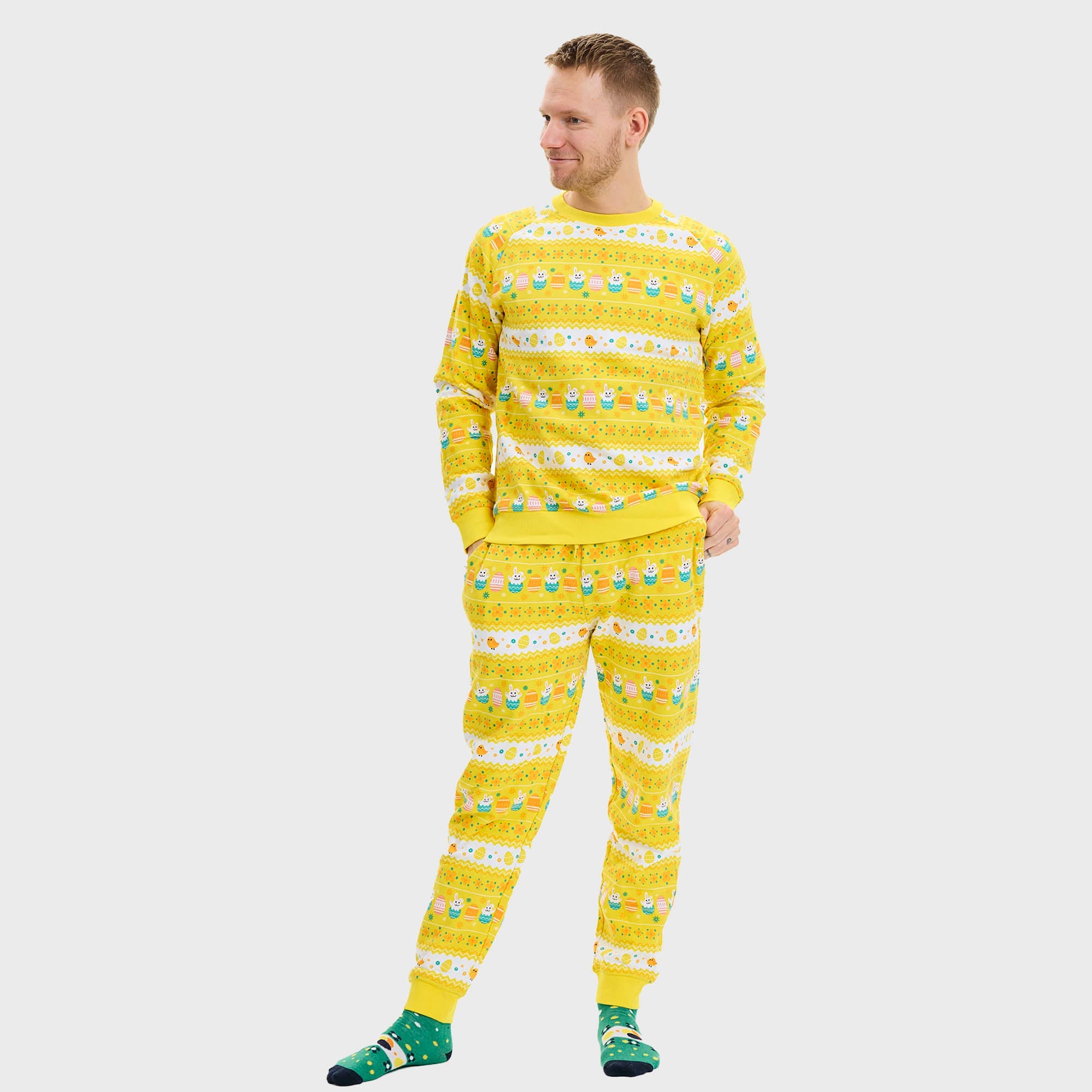 Påskesweatsuit Gul - Herre.