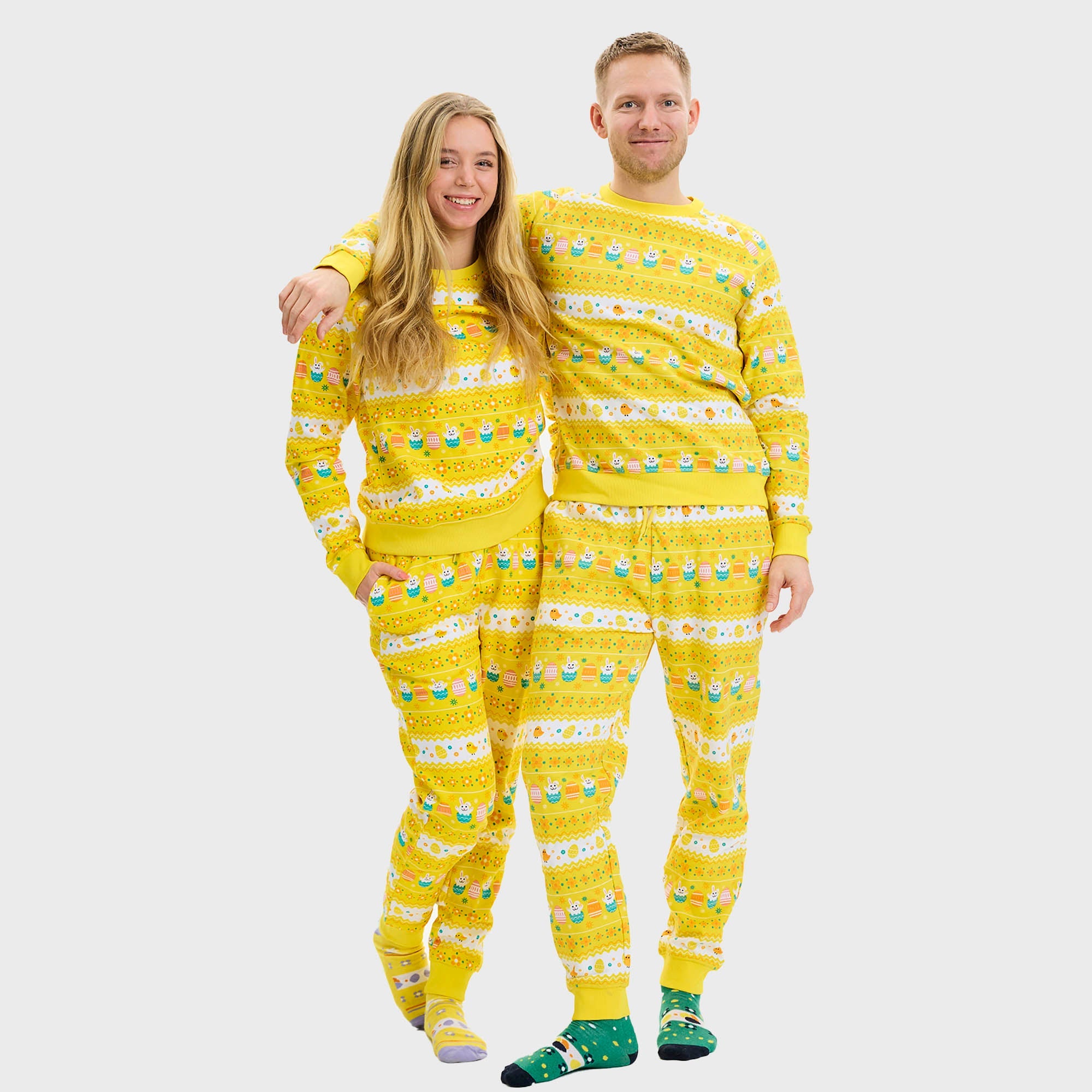 Påskesweatsuit Gul - Herre.