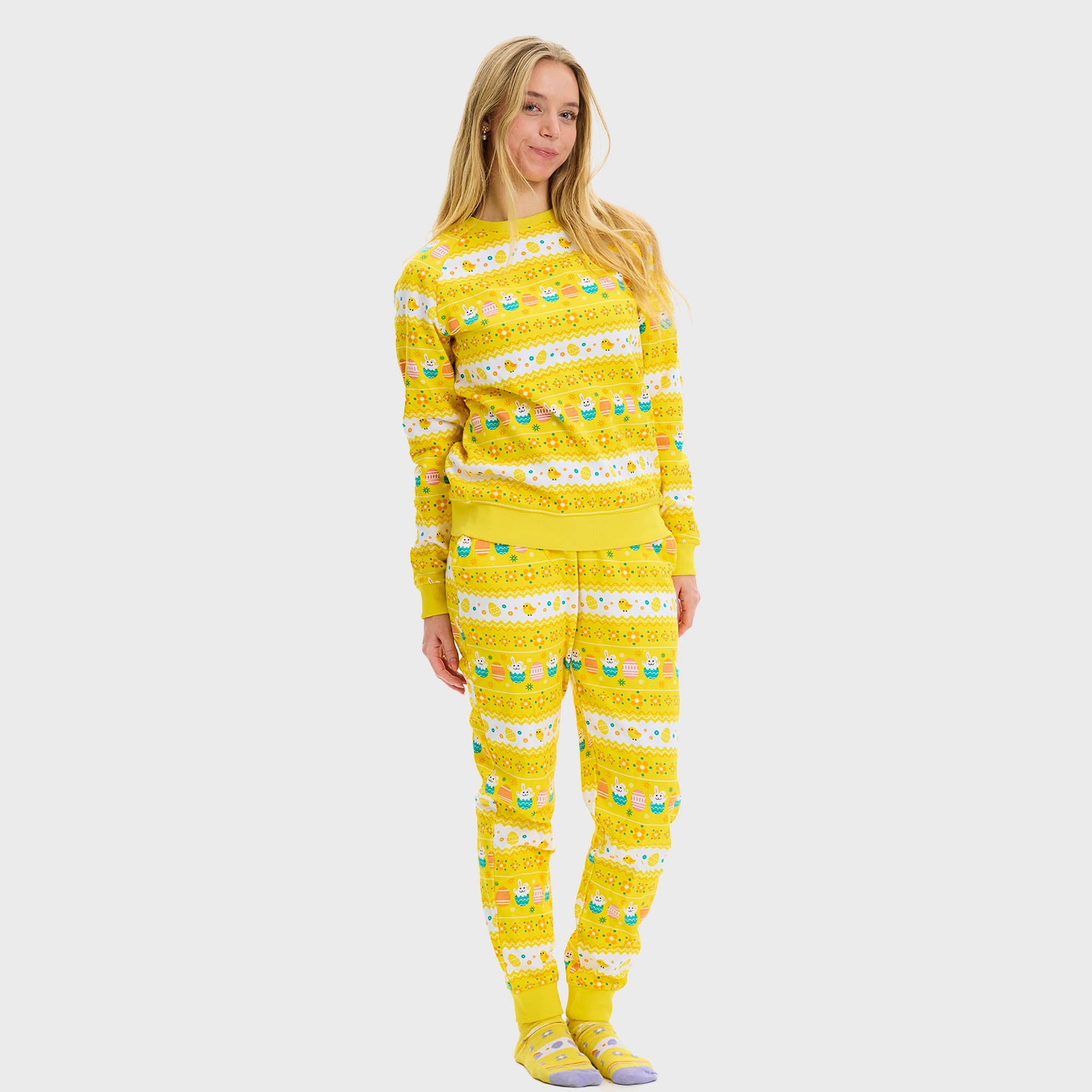 Påskesweatsuit Gul - Dame.