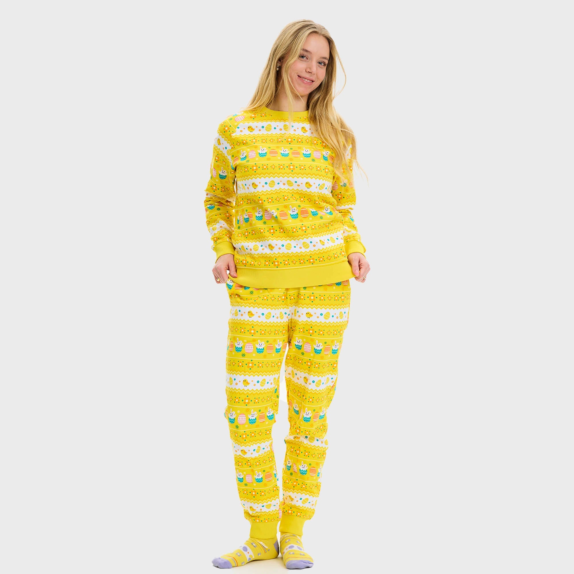 Påskesweatsuit Gul - Dame.