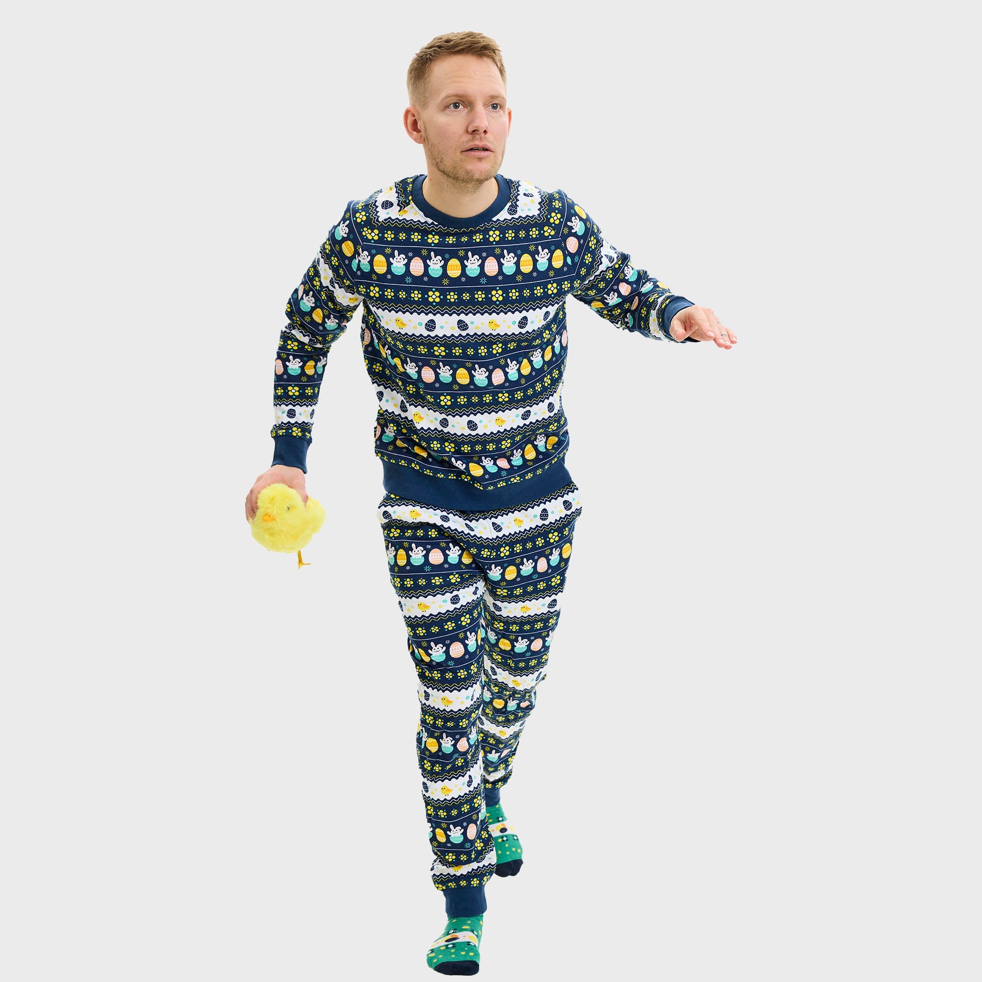 Påskesweatsuit Blå - Herre.