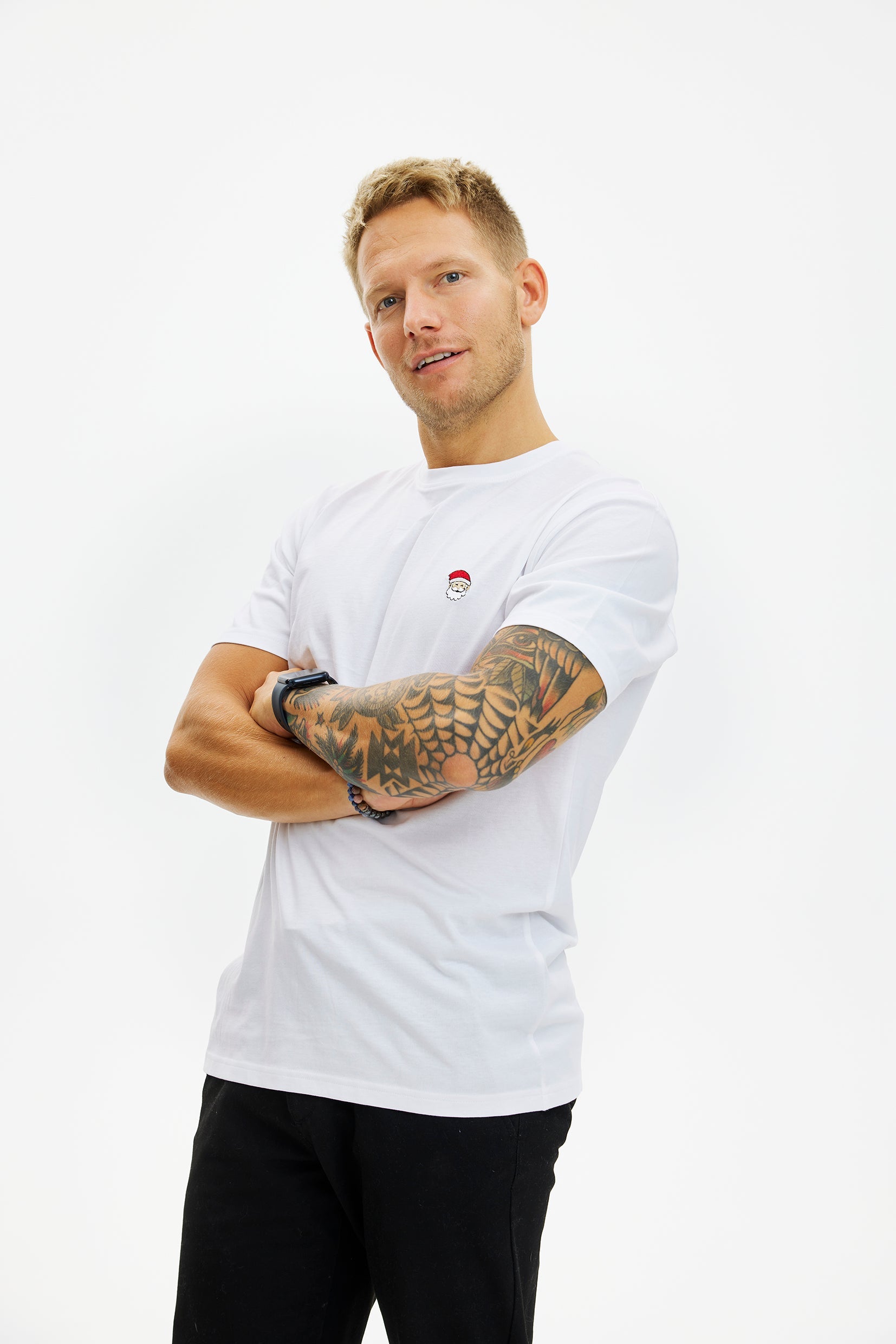 The Santa Claus T-shirt white - Herre