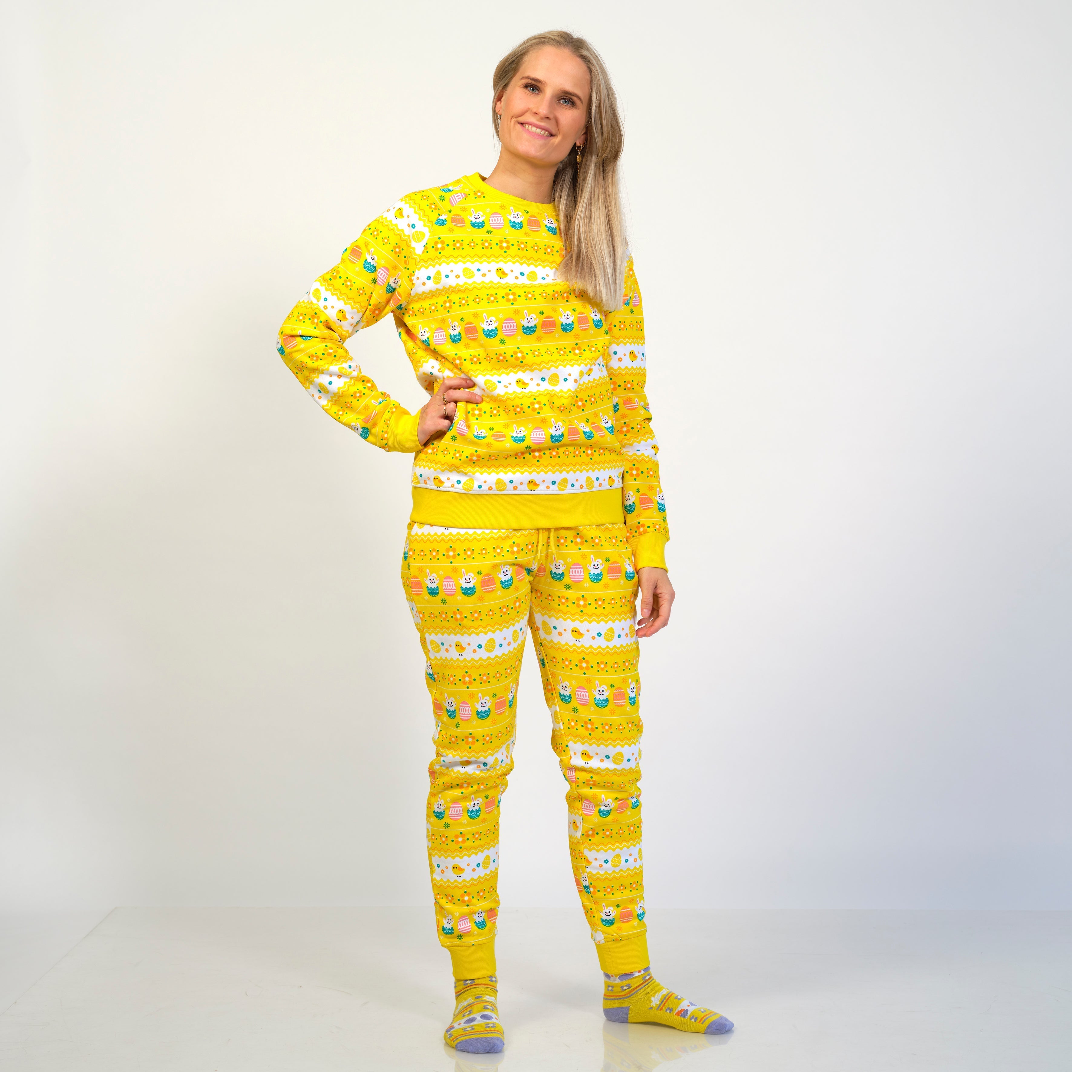 Påskesweatsuit Gul - Dame.