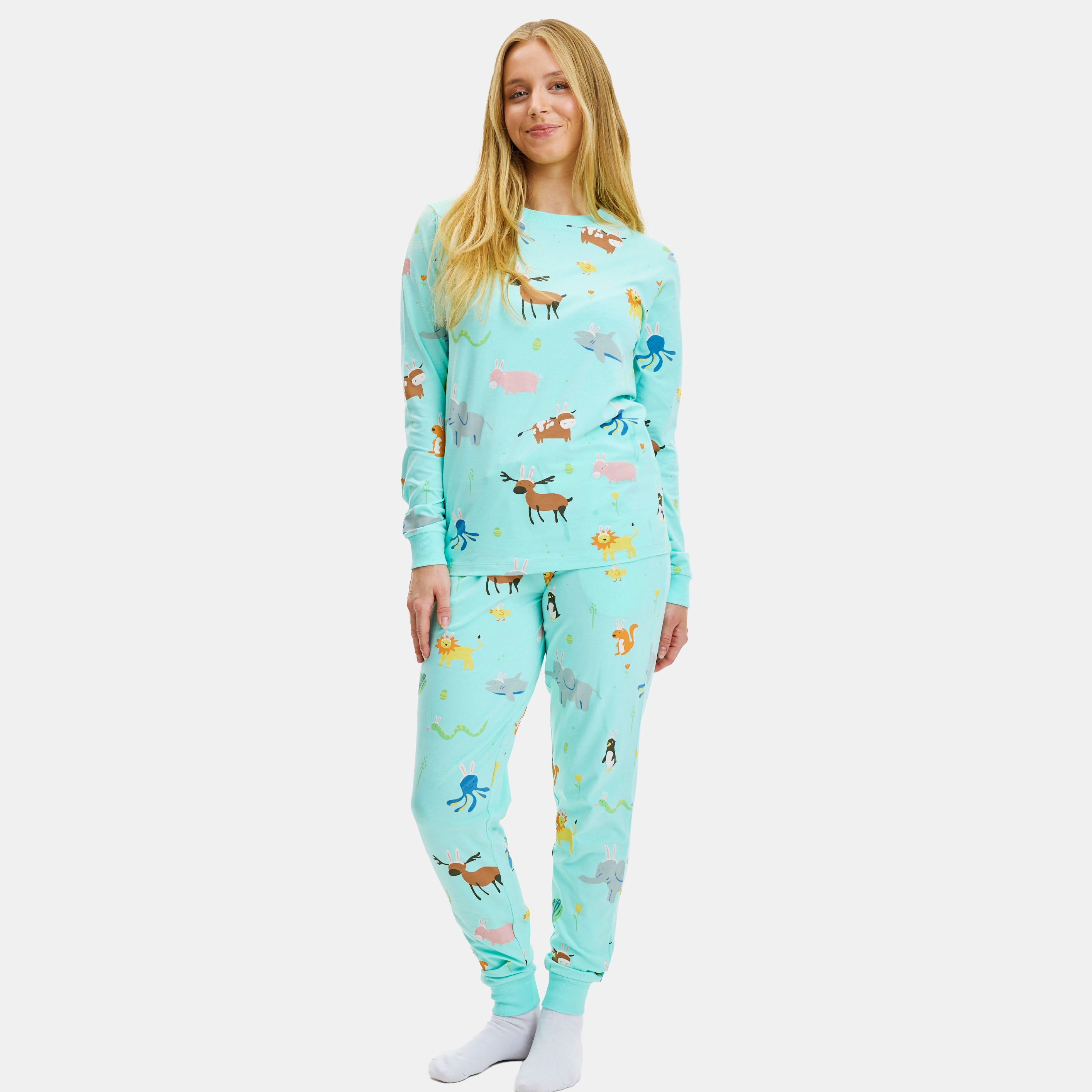 Falske kaniner påskepysj - Dame.