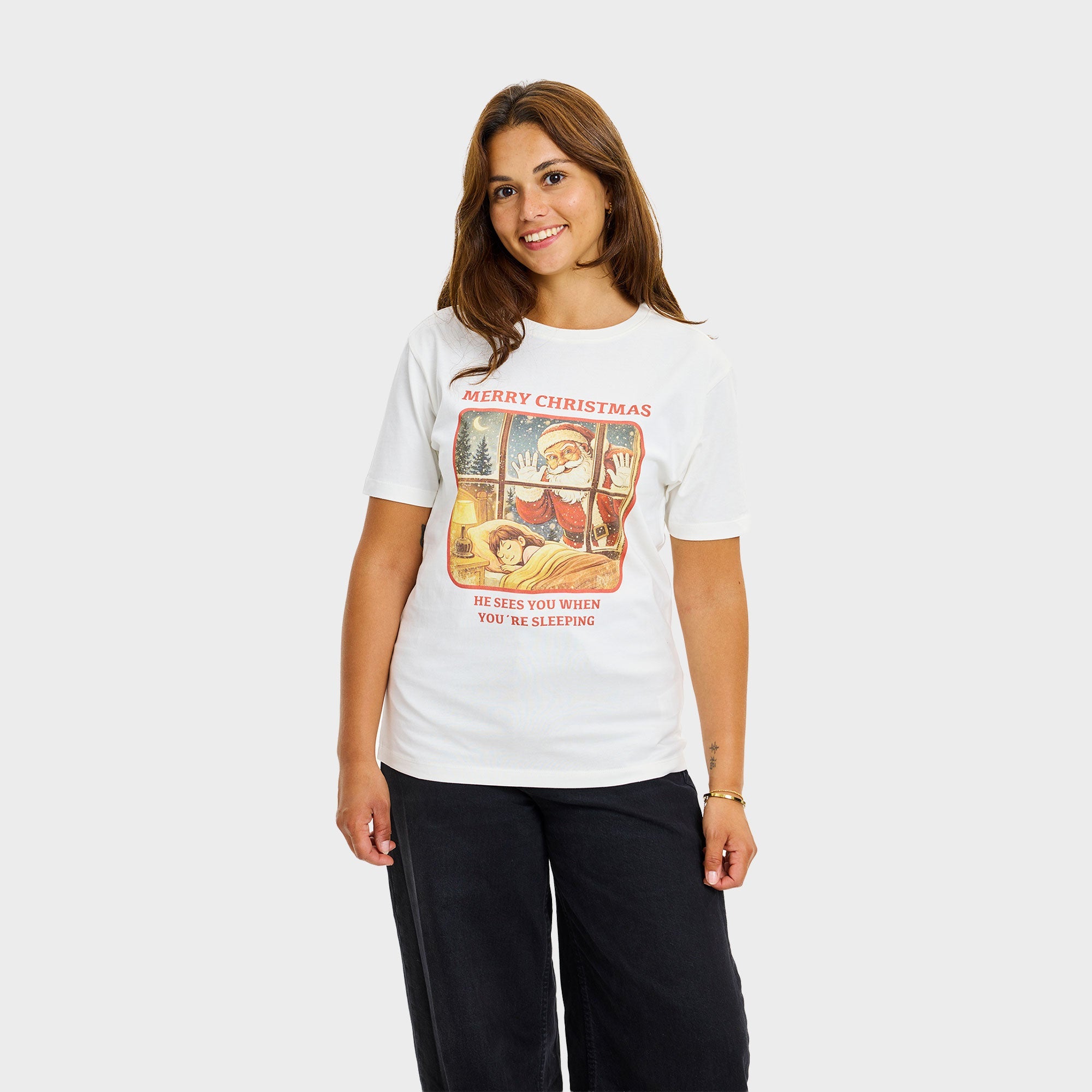 Santa Sees You T-shirt - Dame