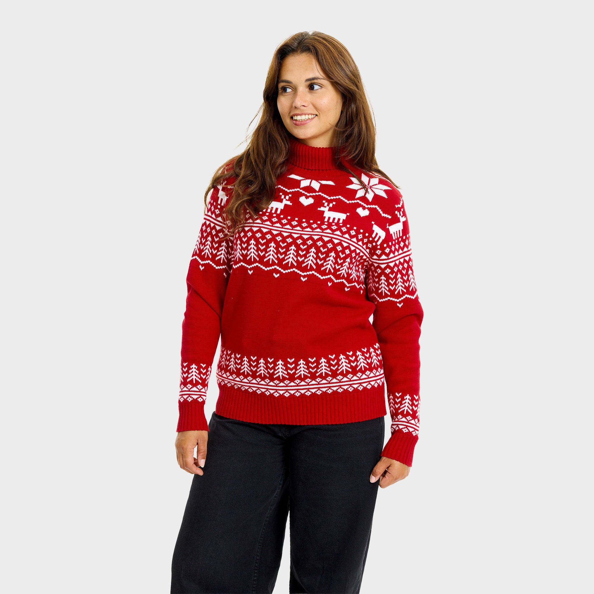 The greenlandish red turtleneck - Dame.