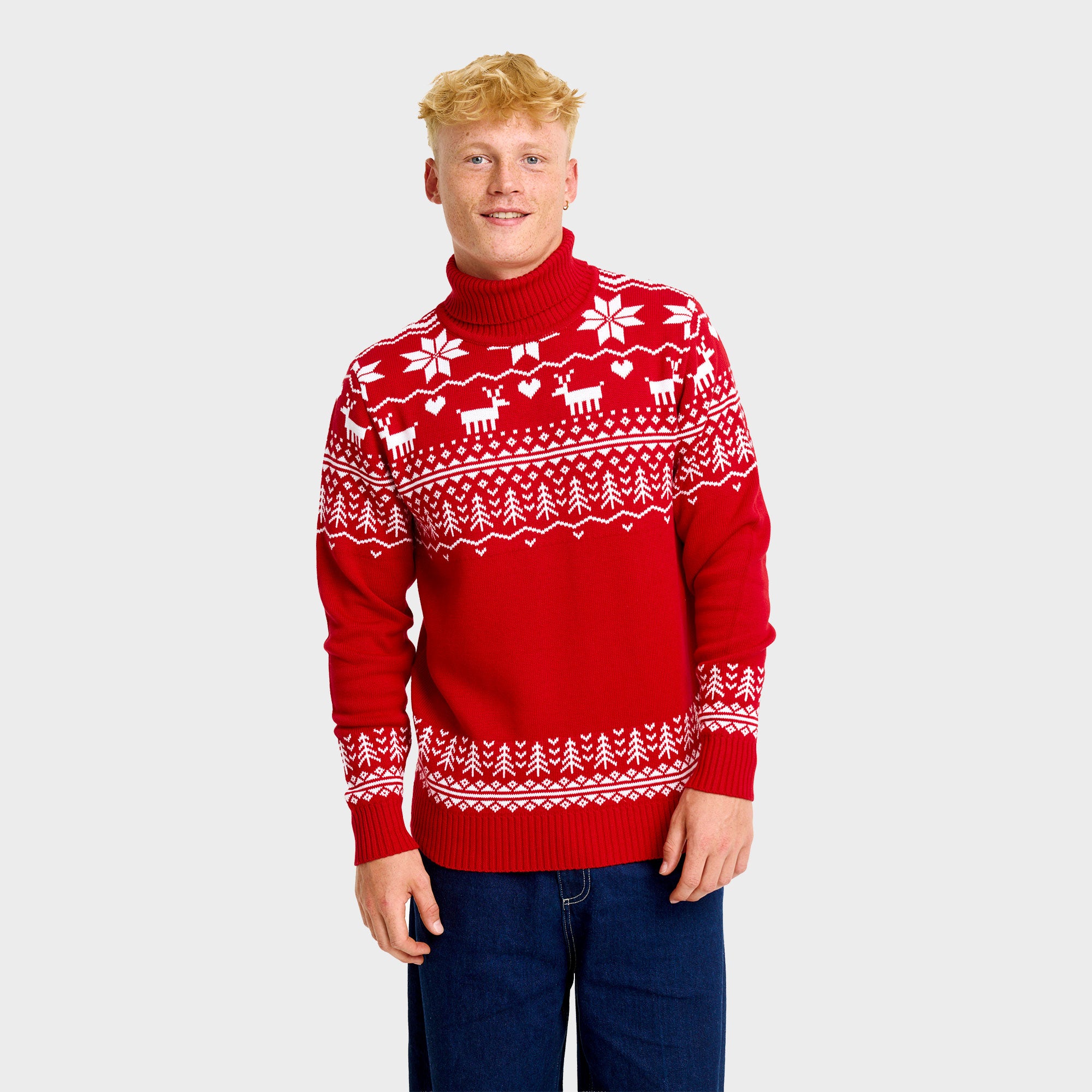 The greenlandish red turtleneck - Herre.