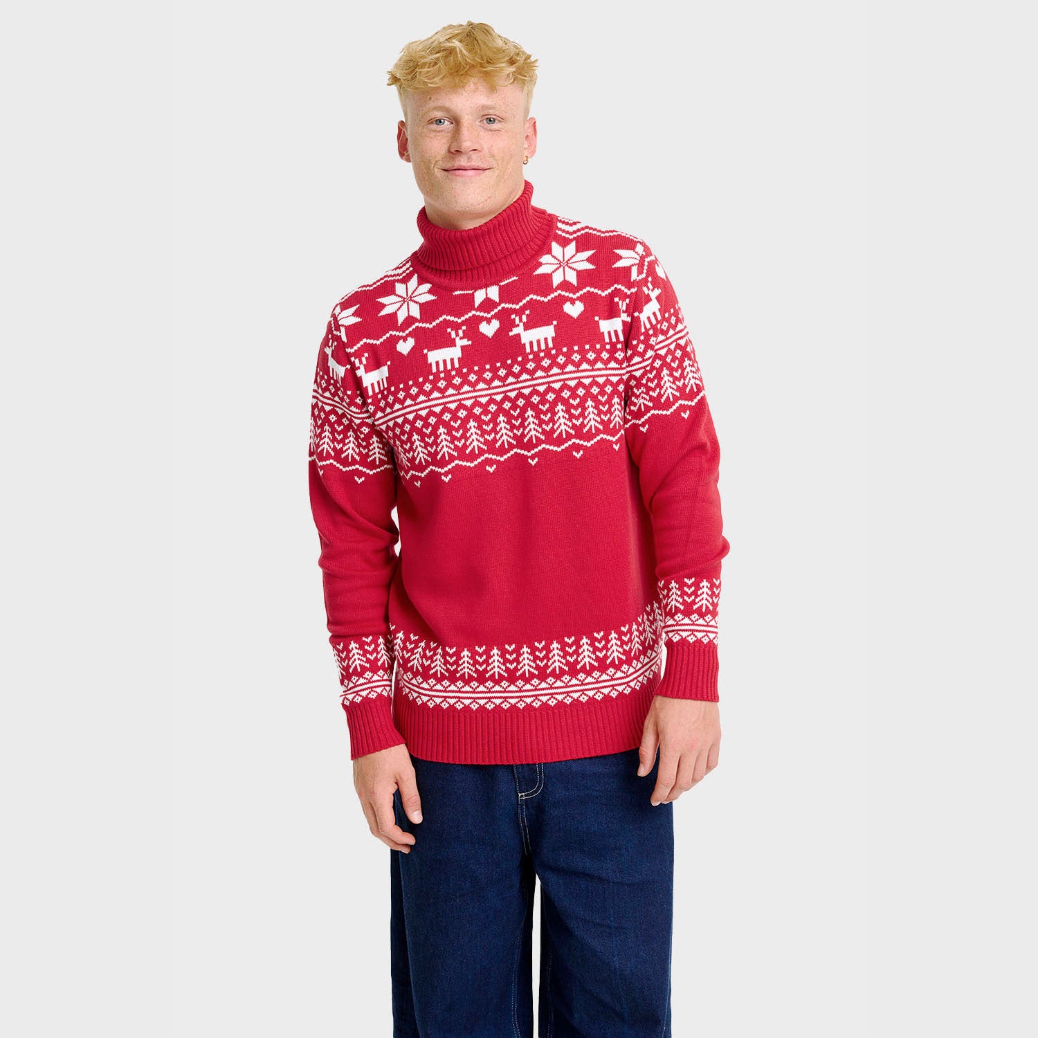 The greenlandish red turtleneck - Herre.