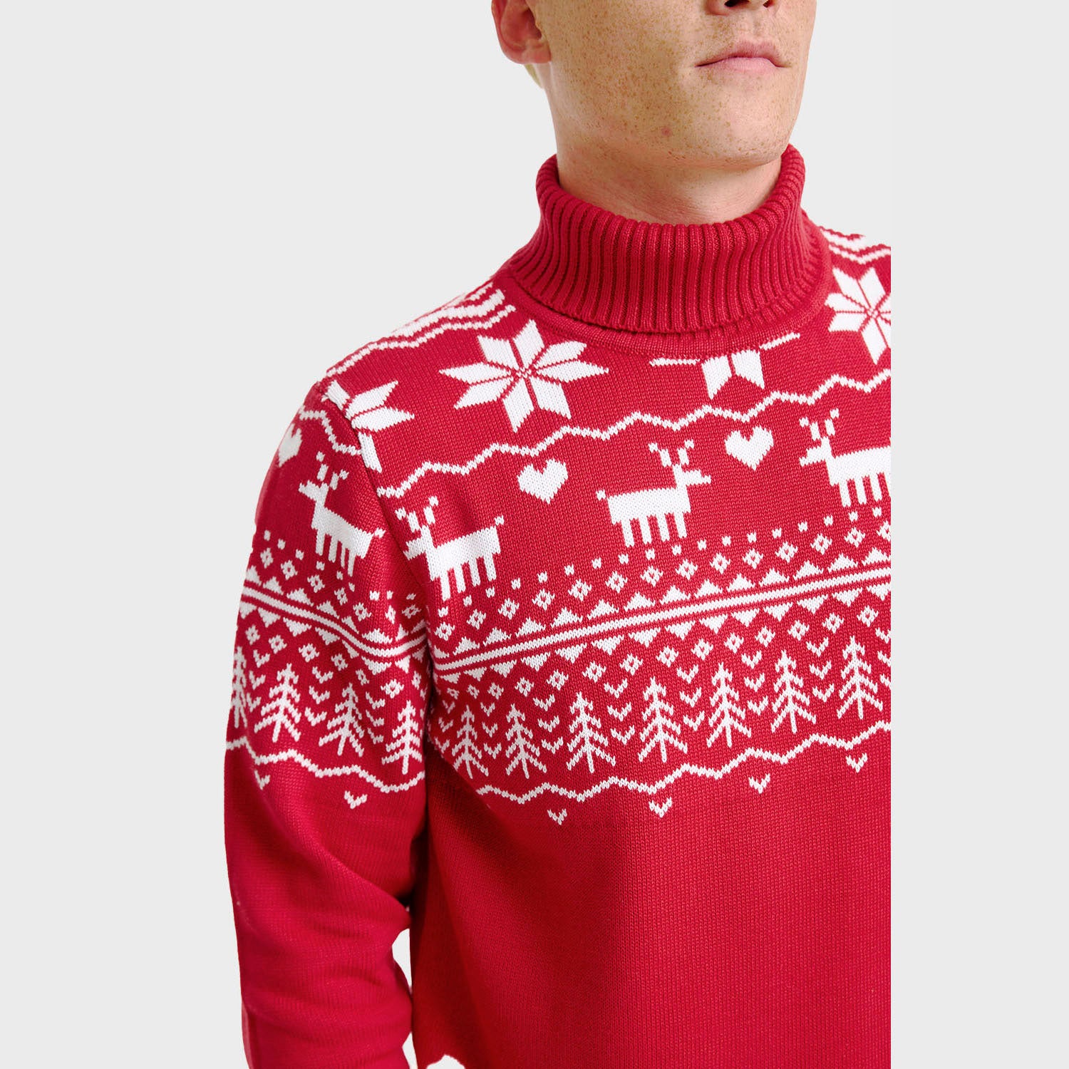 The greenlandish red turtleneck - Herre.