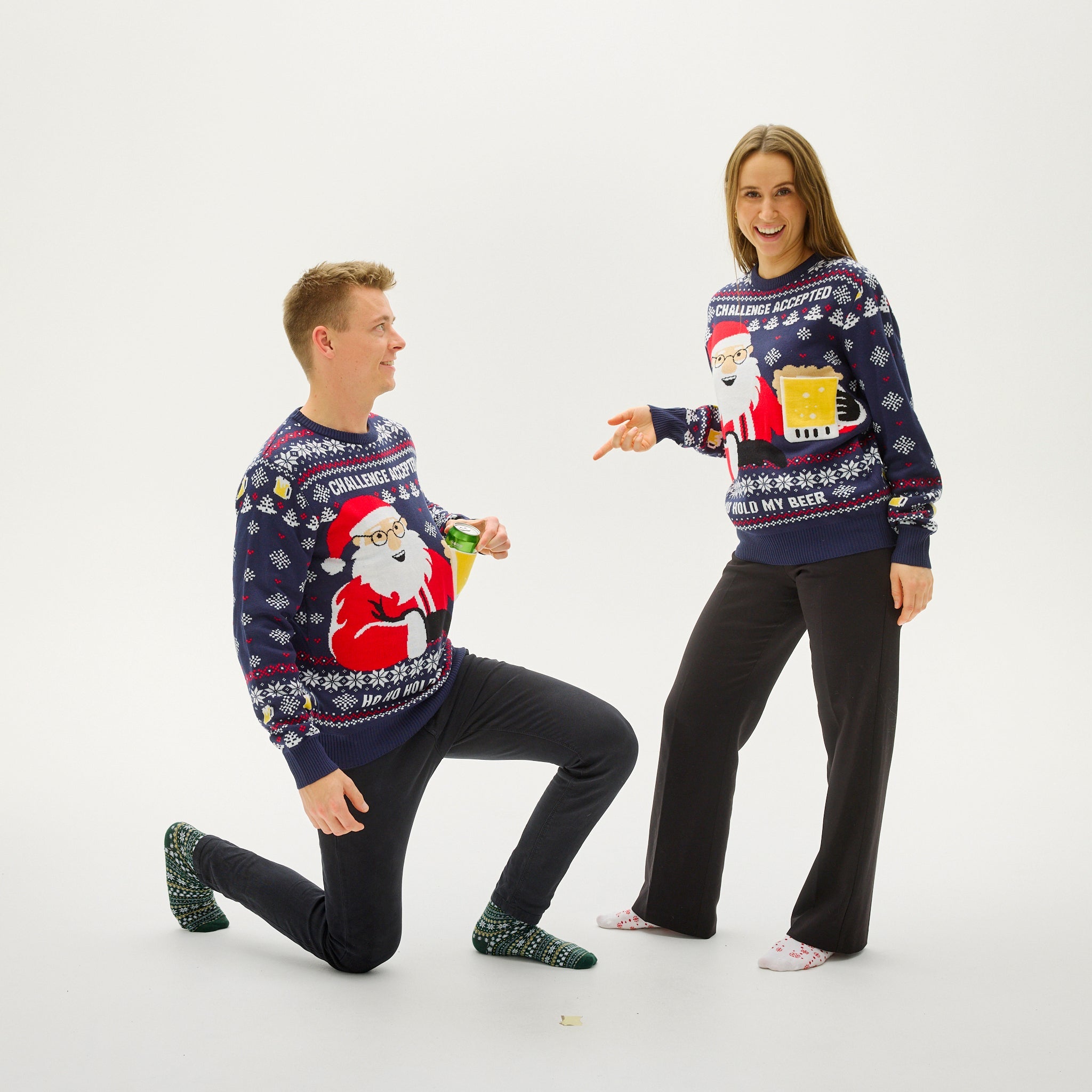 Ho Ho Hold My Beer Sweater - Dame