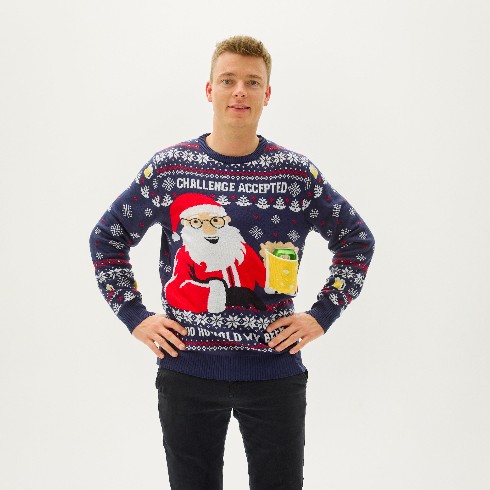 Ho Ho Hold My Beer Sweater - Herre