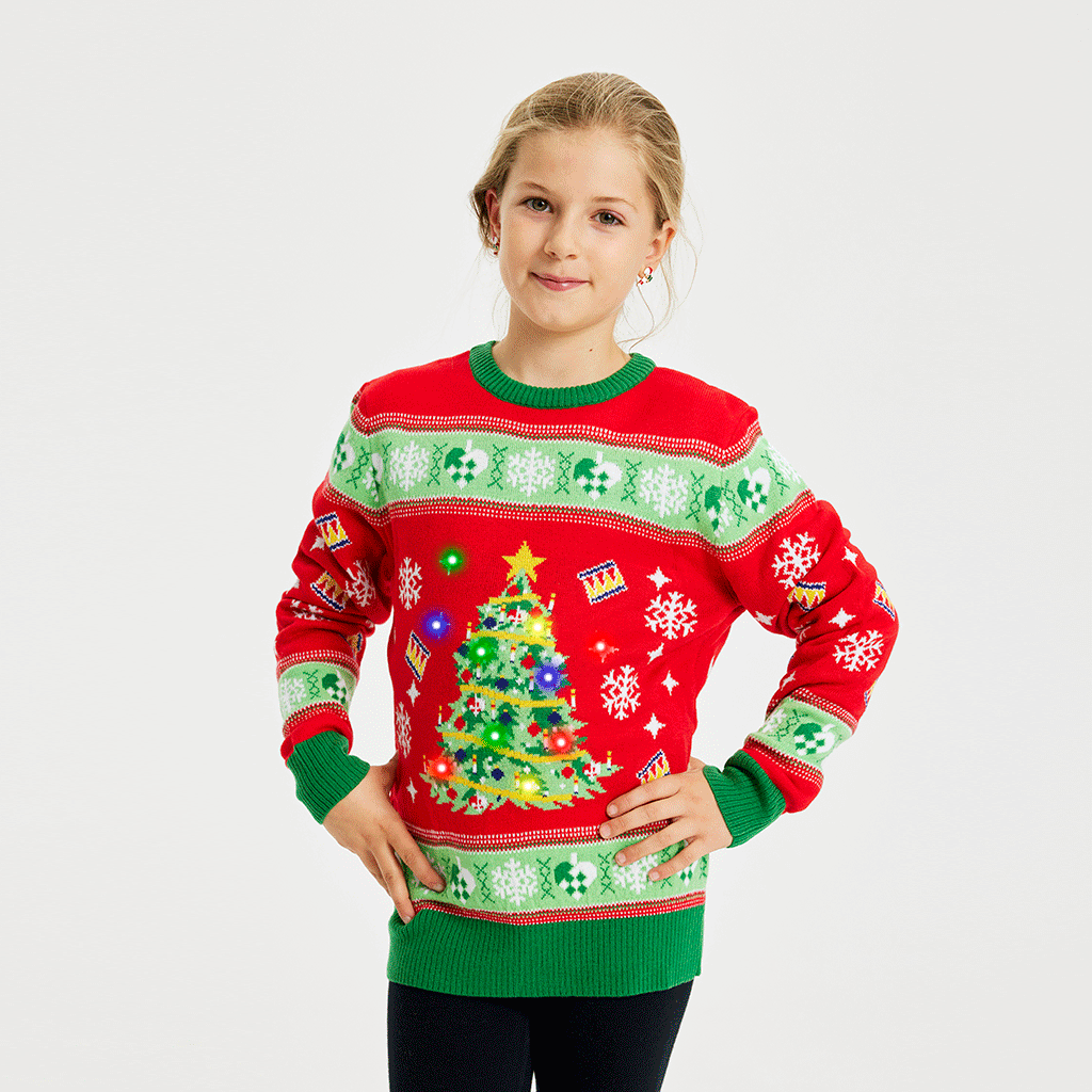 Juletre Julegenser LED Rød - Barn